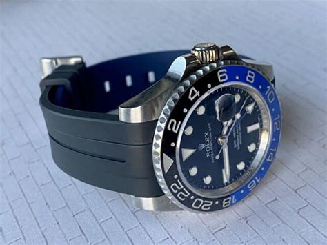 rolex batman rubber strap|rolex 20mm rubber strap.